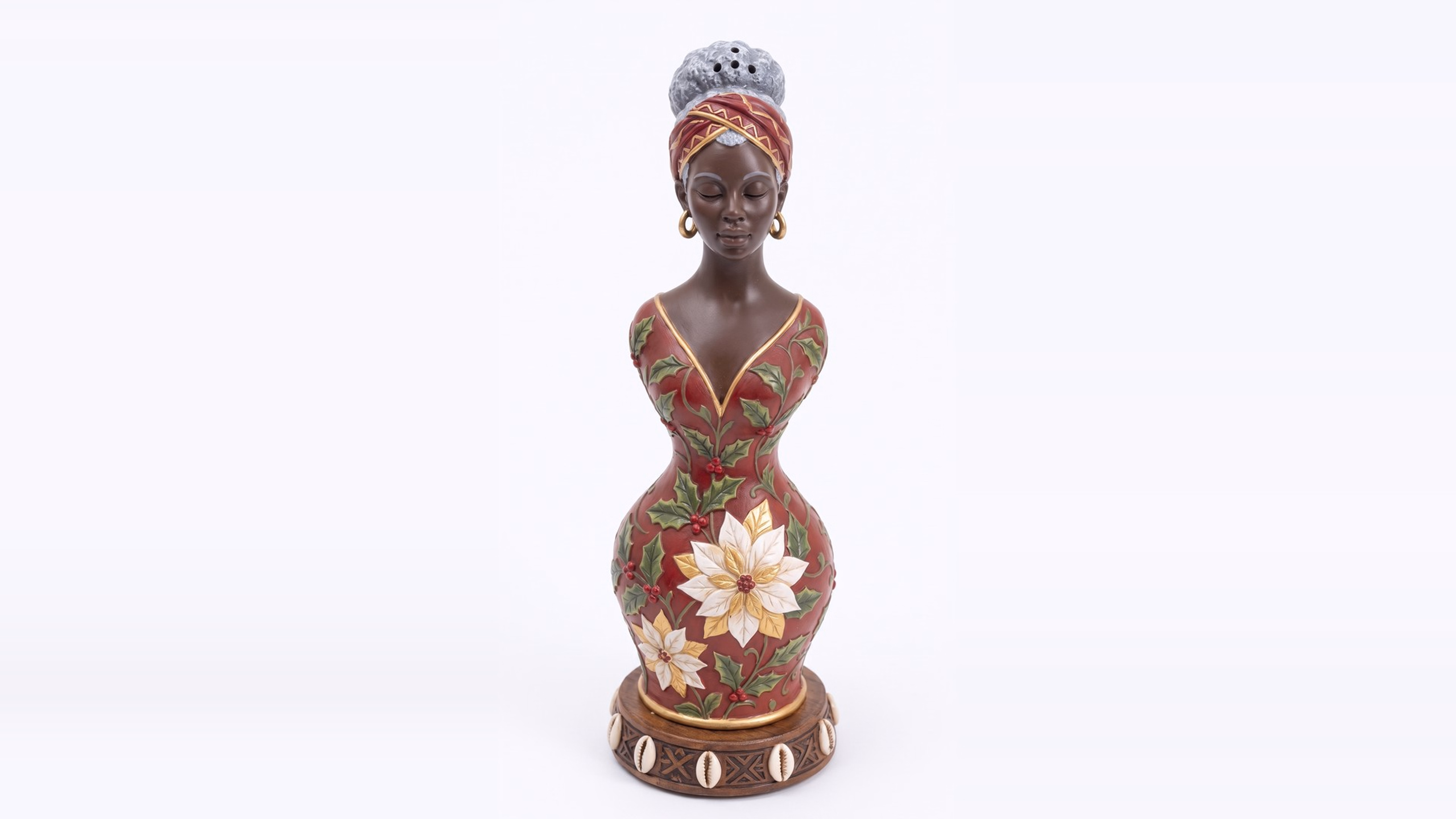 Miss Poinsettia, one of the limited holiday shaker designs
